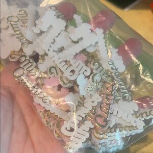 Quinceañera Party and Wedding cupcake Decorations, baby shower vintage LOT